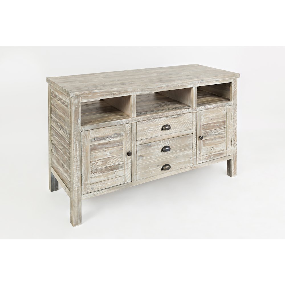 50" Rustic Farmhouse Solid Wood Distressed Media Console TV Stand
