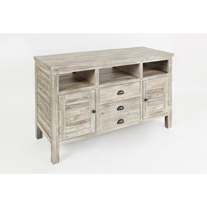 50" Rustic Farmhouse Solid Wood Distressed Media Console TV Stand