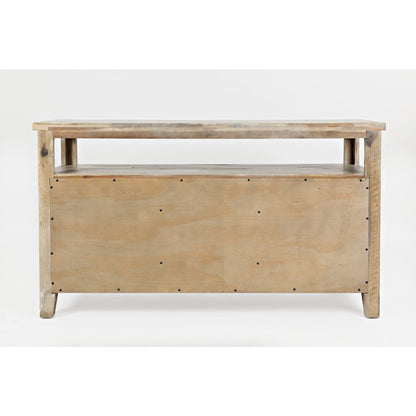 54" Rustic Farmhouse Solid Wood Distressed Media Console TV Stand