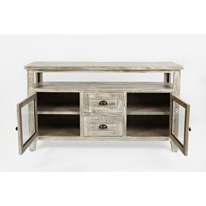 54" Rustic Farmhouse Solid Wood Distressed Media Console TV Stand