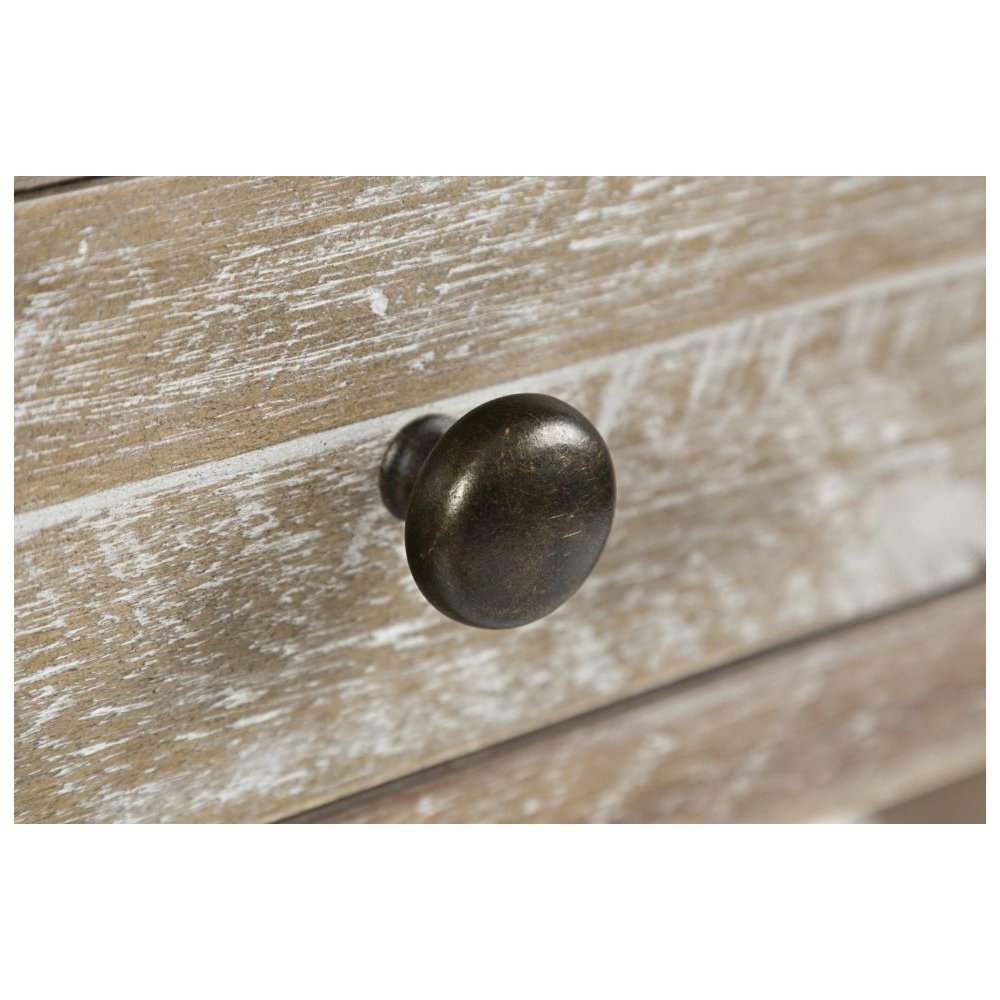 Artisan's Craft Rustic Farmhouse Distressed Solid Wood 5-Drawer Desk