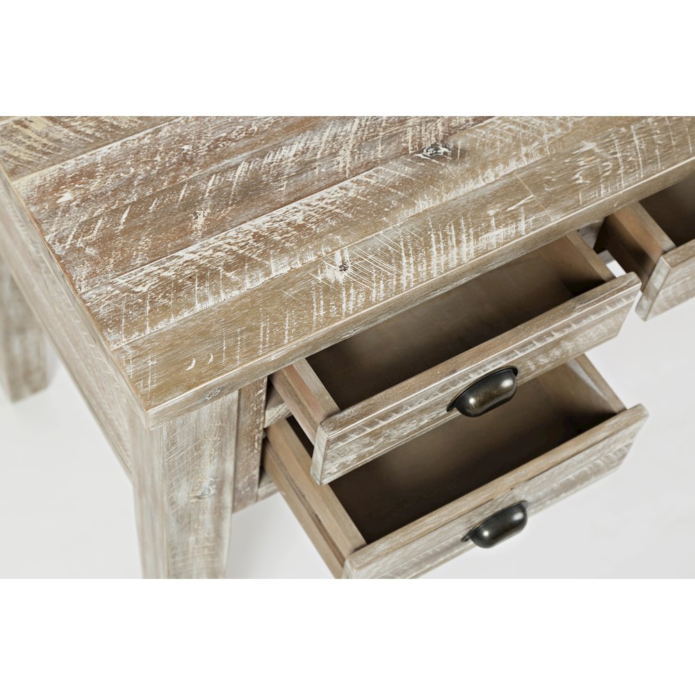 Artisan's Craft Rustic Farmhouse Distressed Solid Wood 5-Drawer Desk