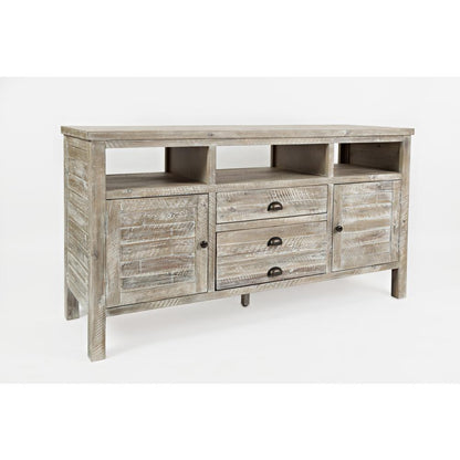 60" Media Console - Washed Grey
