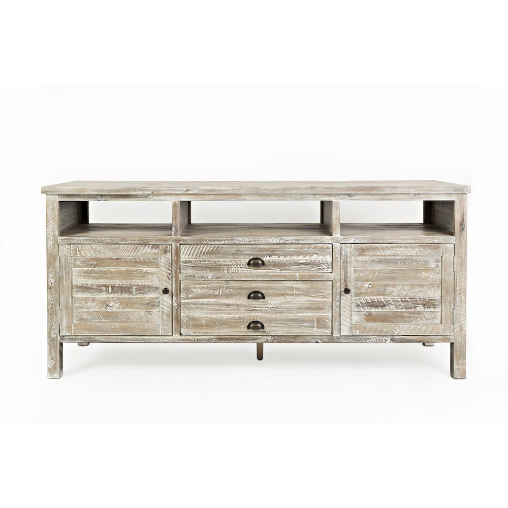 Artisan's Craft Rustic Farmhouse Distressed Acacia Media Console 70"