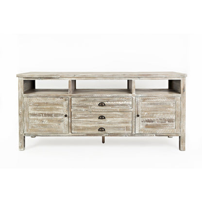 Artisan's Craft Rustic Farmhouse Distressed Acacia Media Console 70"