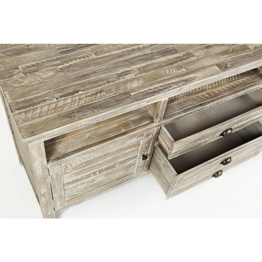 Artisan's Craft Rustic Farmhouse Distressed Acacia Media Console 70"