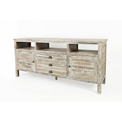 Artisan's Craft Rustic Farmhouse Distressed Acacia Media Console 70"