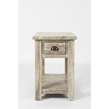 Artisan's Craft Rustic Farmhouse Distressed Solid Wood Chairside Table
