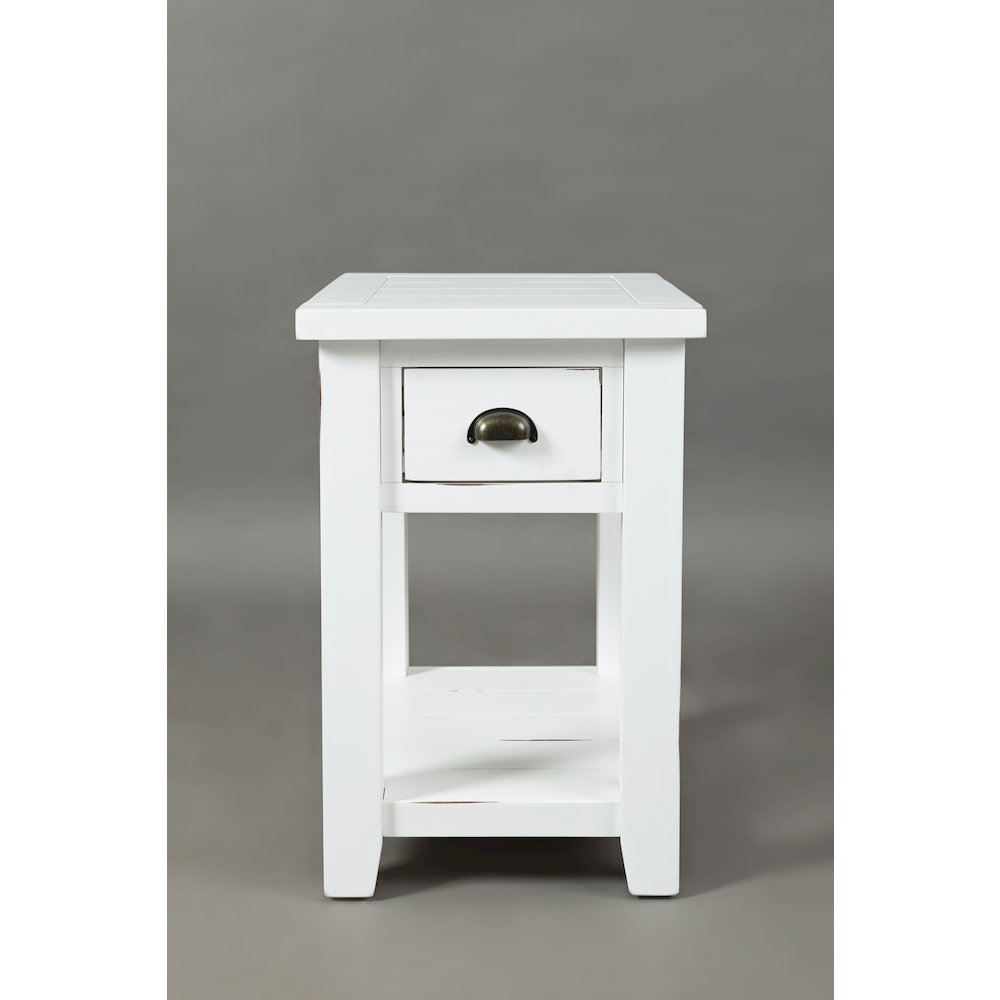 Artisan's Craft Rustic Farmhouse Distressed Solid Wood Chairside Table