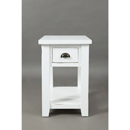 Artisan's Craft Rustic Farmhouse Distressed Solid Wood Chairside Table