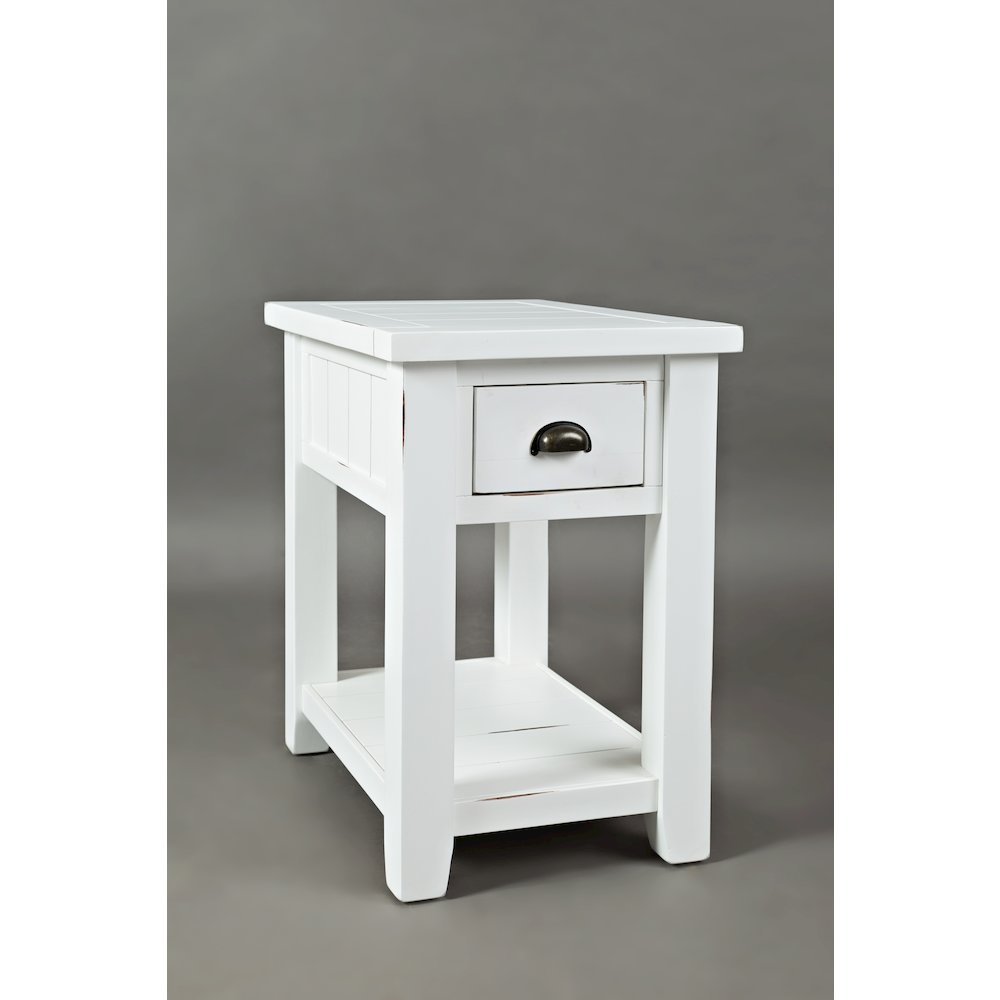Artisan's Craft Rustic Farmhouse Distressed Solid Wood Chairside Table
