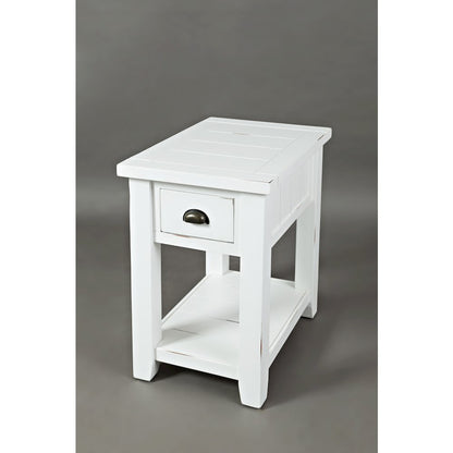 Artisan's Craft Rustic Farmhouse Distressed Solid Wood Chairside Table