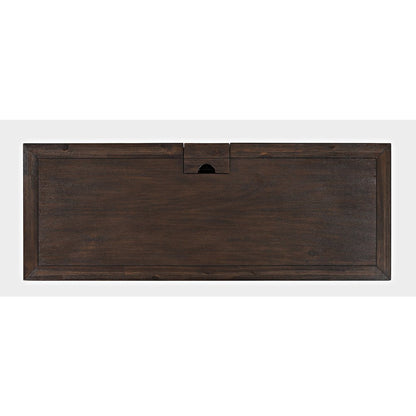 Gramercy Mid-Century Modern Chevron Three Drawer USB Charging Desk