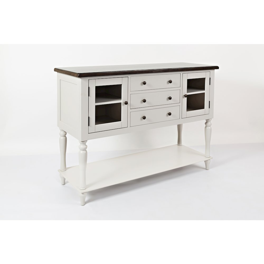 Orchard Park Farmhouse Solid Rubberwood Storage Cabinet Server