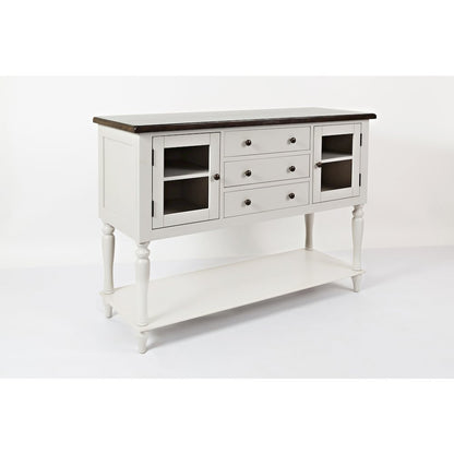 Orchard Park Farmhouse Solid Rubberwood Storage Cabinet Server