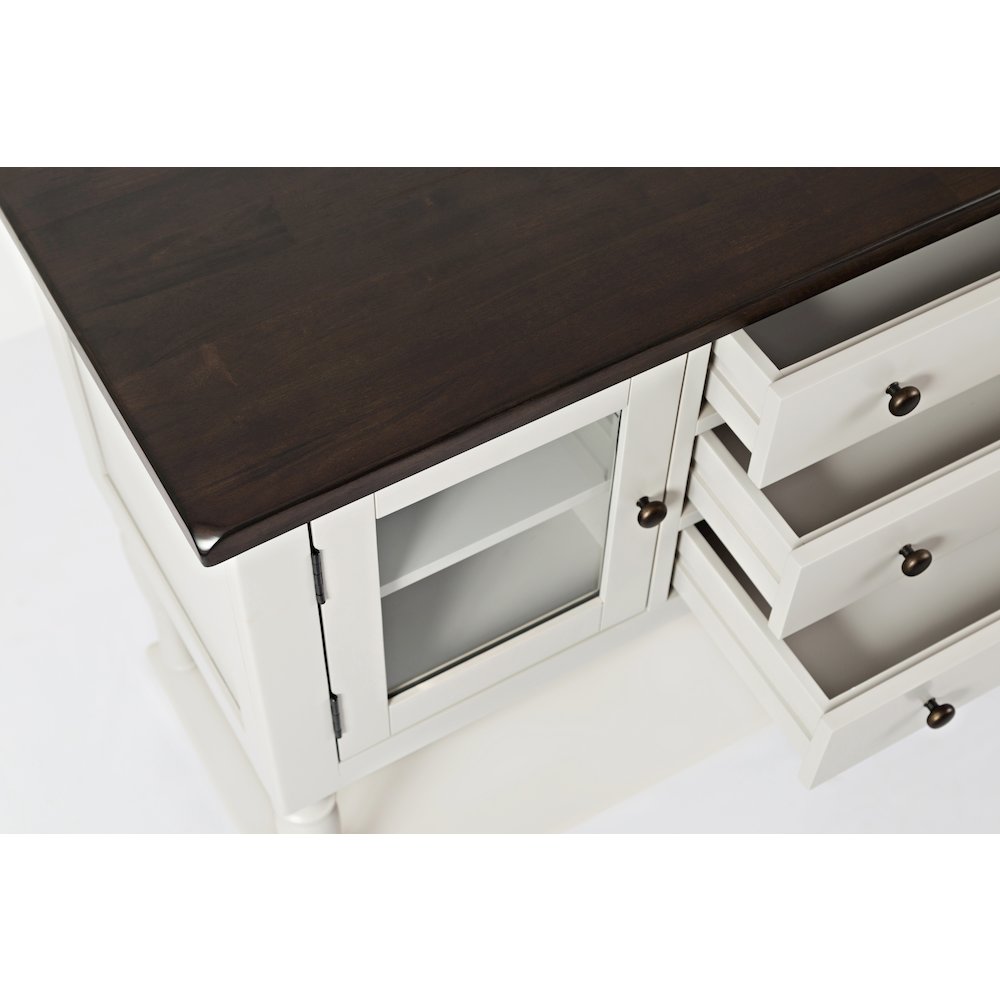 Orchard Park Farmhouse Solid Rubberwood Storage Cabinet Server