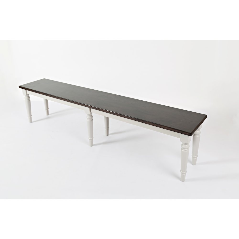 Orchard Park Farmhouse Solid Rubberwood 76" Bench