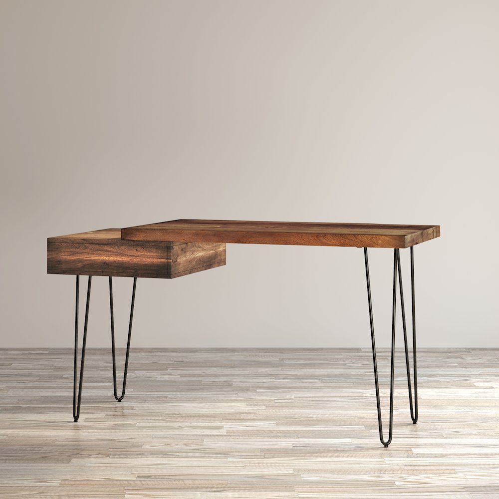 Nature's Edge Solid Acacia Desk with Drawer