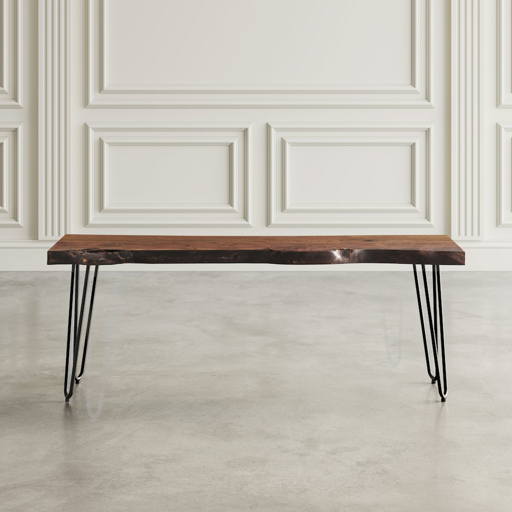Nature's Edge 48'' Modern Solid Wood Live Edge Bench