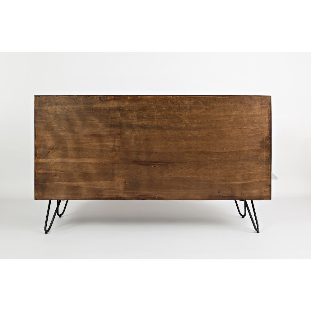 Nature's Edge Solid Acacia 54-Inch Modern Server Storage Cabinet