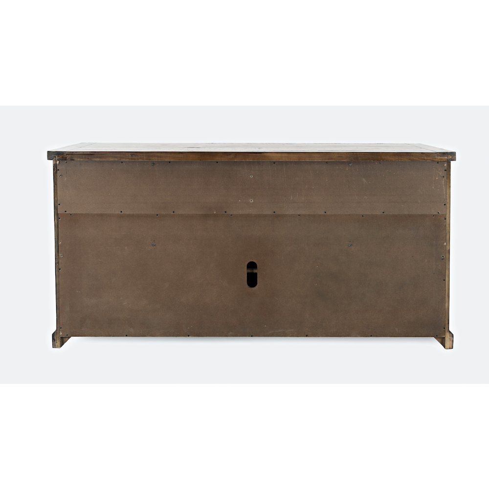 70" Rustic Distressed Solid Wood Farmhouse Four Drawer Sideboard Buffet Server