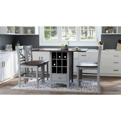 Asbury Park Solid Acacia Farmhouse X Back Stool (Set of 2)