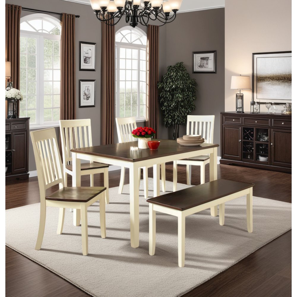 White Solid Wood Dining Chairs (Set of 2) with Acacia, Veneer, and Plywood