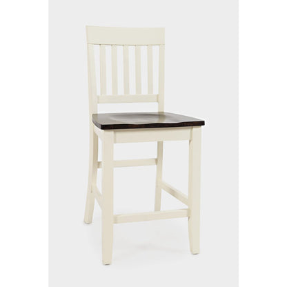 Decatur Lane Farmhouse Solid Wood Counter Stool (Set of 2)
