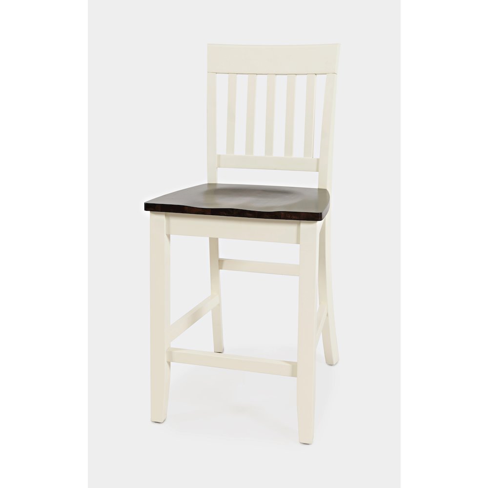 Decatur Lane Farmhouse Solid Wood Counter Stool (Set of 2)