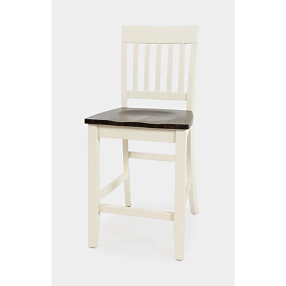 Decatur Lane Farmhouse Solid Wood Counter Stool (Set of 2)