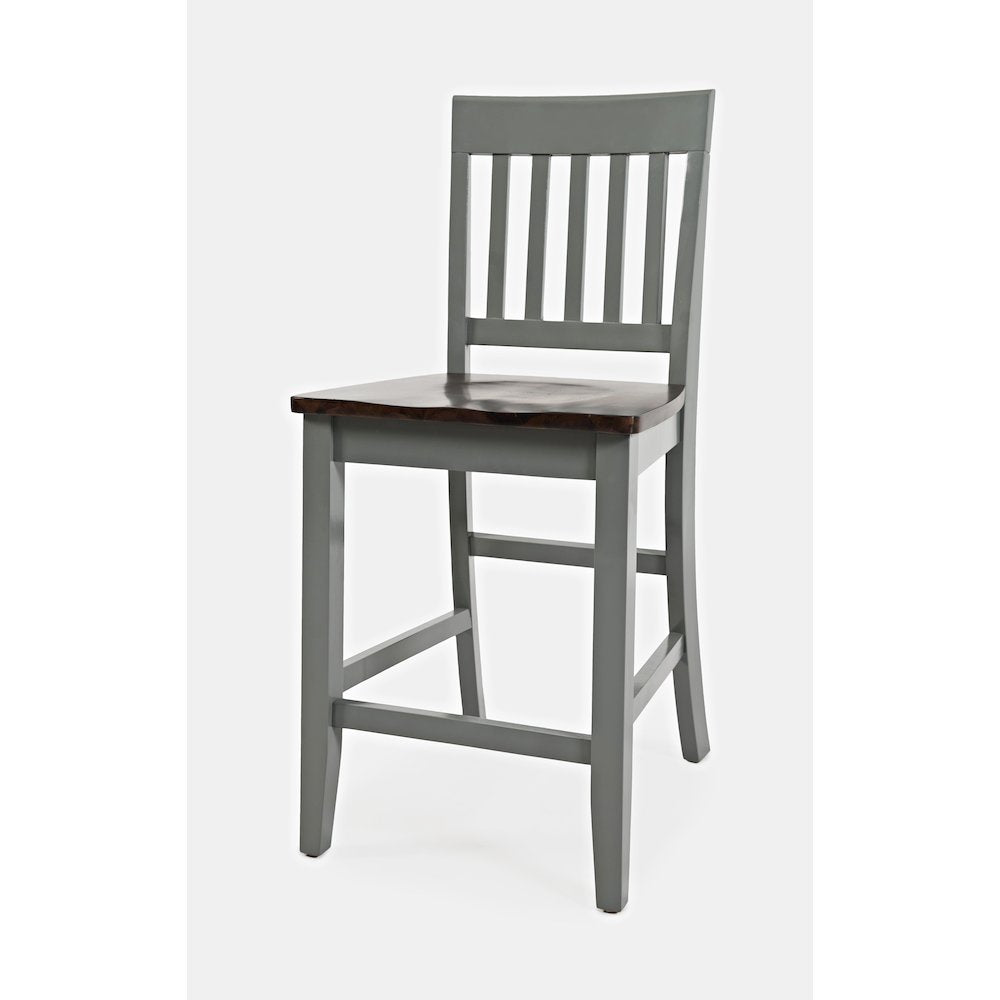 Decatur Lane Farmhouse Solid Wood Counter Stool (Set of 2)