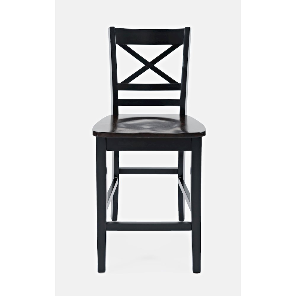 Asbury Park Solid Acacia Farmhouse X Back Stool (Set of 2)