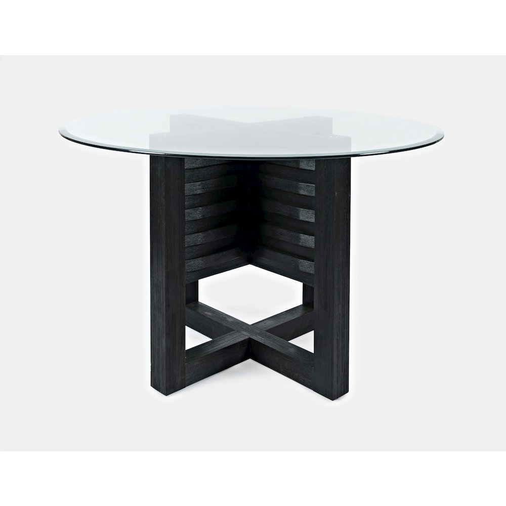 Altamonte Contemporary 48" Round Dining Table with Glass Top