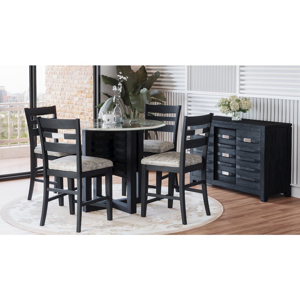 Altamonte Contemporary Ladderback Upholstered Counter Stool (Set of 2)