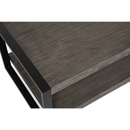 Pinnacle Modern Loft Iron and Wood Grey Coffee Table