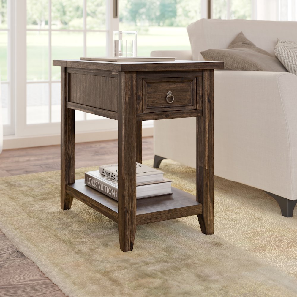 Bakersfield Mission Style  USB Charging Side Table
