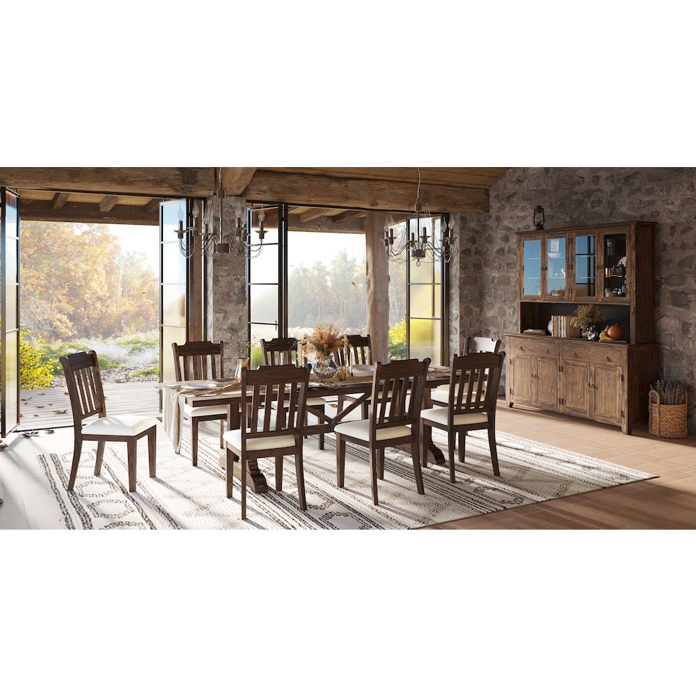 Bakersfield Mission Style  110'' Dining Table with Extension
