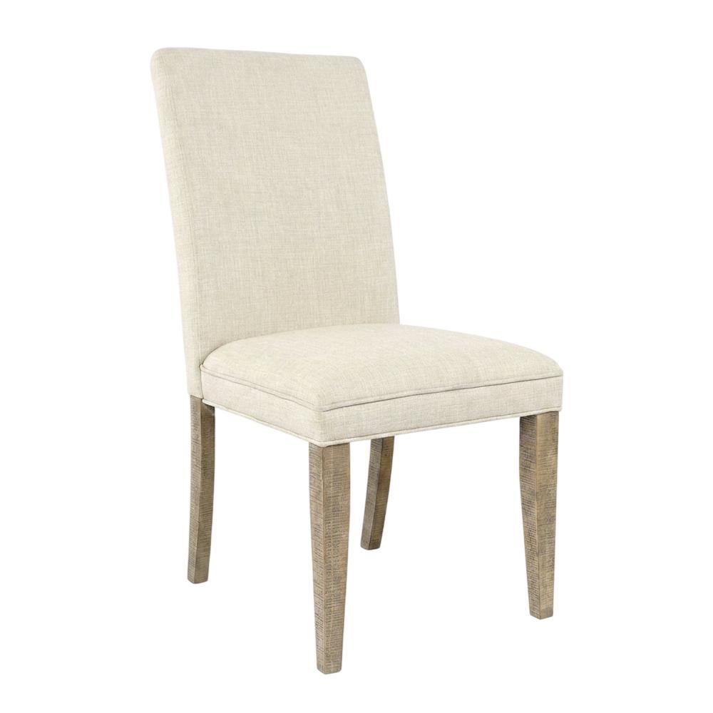 Solid Wood Parsons Dining Chairs, Distressed Farmhouse Style, Distressed Brown, Set of 2