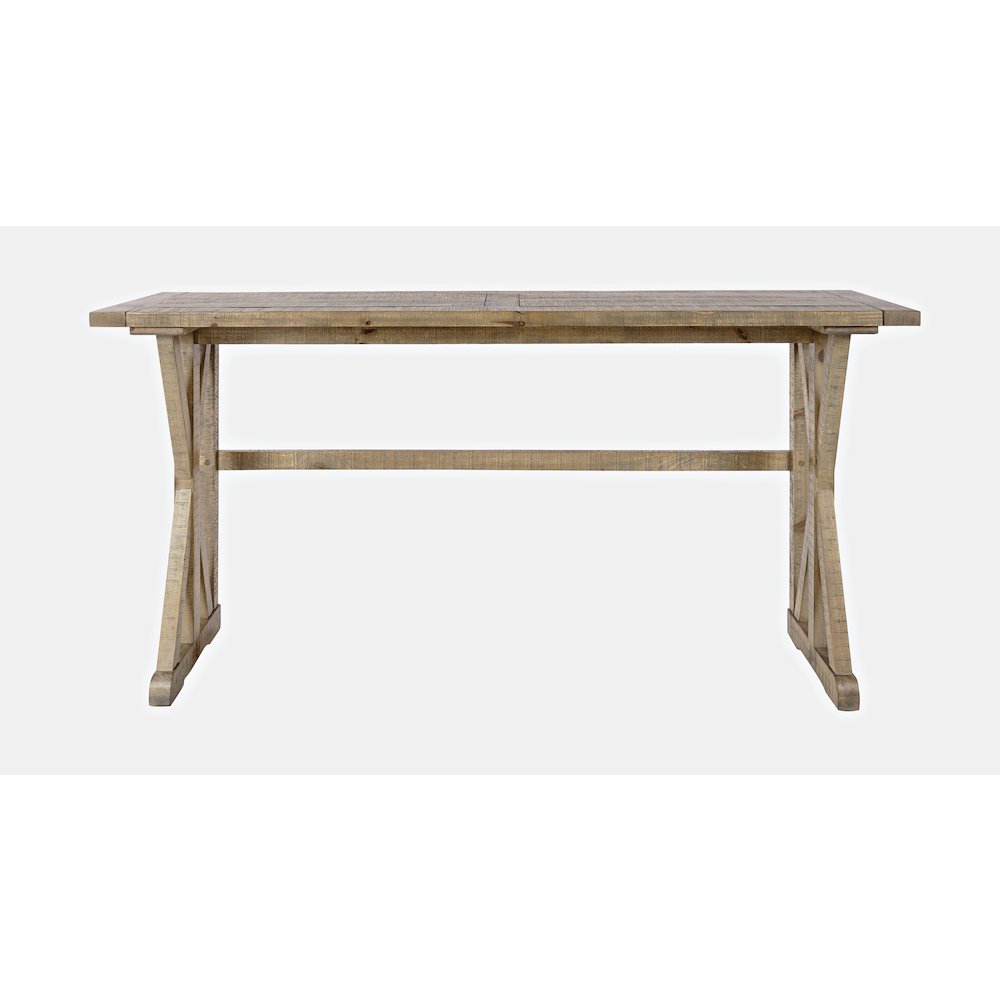 Modern Rustic Solid Wood Pine Counter Height Sofa Table Set with Three Stools