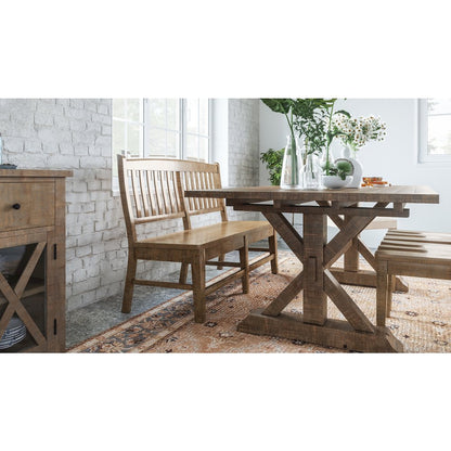 Carlyle Crossing Modern Rustic Solid Wood Extension 78" Dining Table