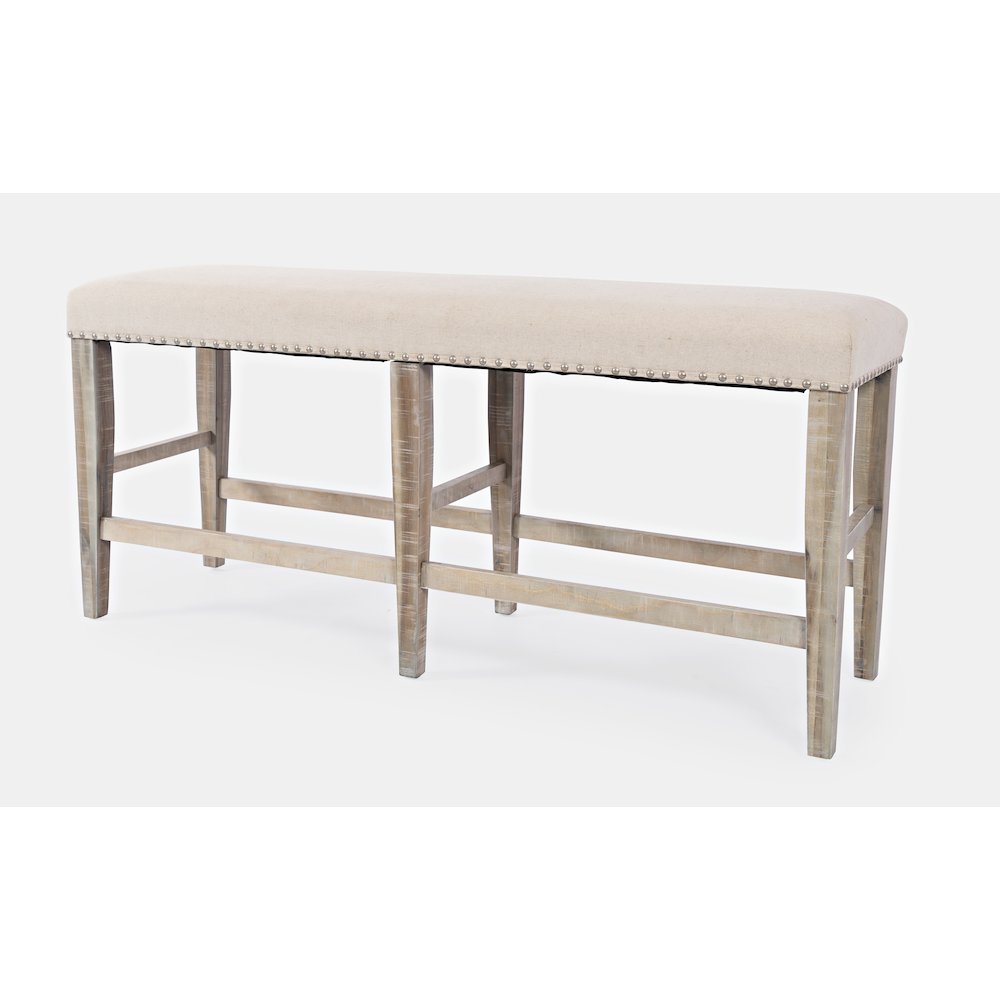 Fairview Transitional 52" Backless Upholstered Counter Height Bench