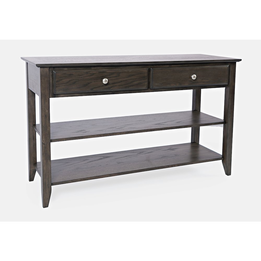 Modern Espresso Traditional 48" Sofa Console Table with Two Drawers