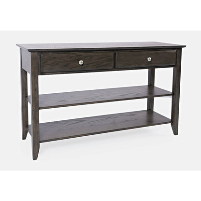 Modern Espresso Traditional 48" Sofa Console Table with Two Drawers
