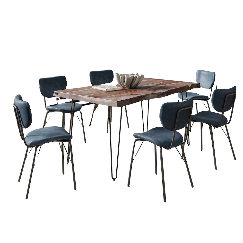 60" Seven Piece Modern Dining Set