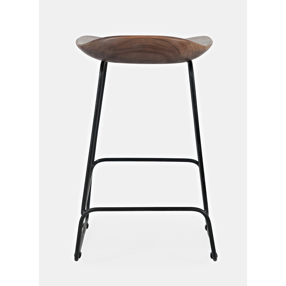 Nature's Edge Solid Acacia Counter Height Backless Stool (Set of 2)