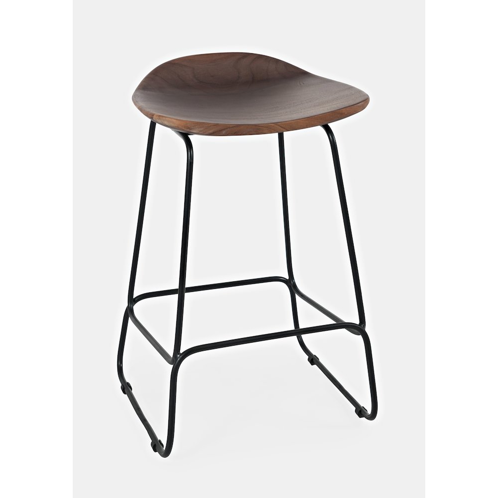 Nature's Edge Solid Acacia Counter Height Backless Stool (Set of 2)