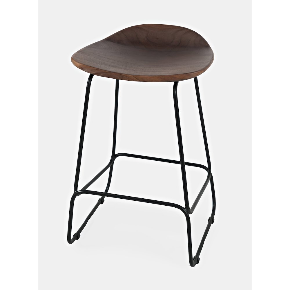 Nature's Edge Solid Acacia Counter Height Backless Stool (Set of 2)