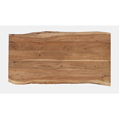 Brown Acacia and Metal Counter Height Dining Table for Kitchen or Dining Room