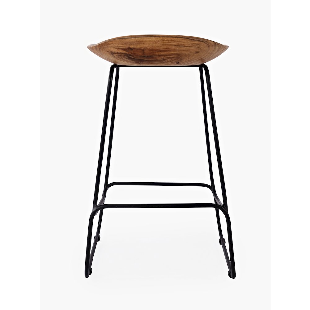 Nature's Edge Solid Acacia Counter Height Backless Stool (Set of 2)