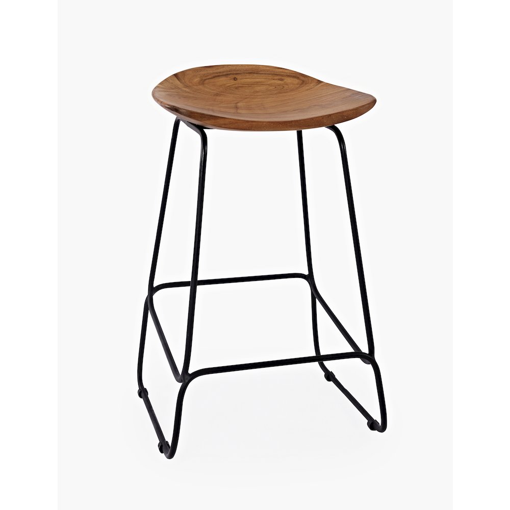 Nature's Edge Solid Acacia Counter Height Backless Stool (Set of 2)